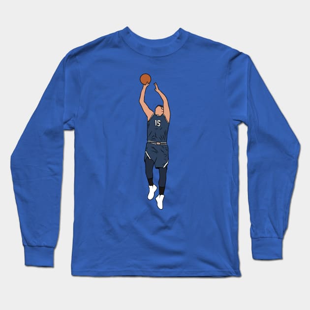 Nikola Jokic Fadeaway Long Sleeve T-Shirt by rattraptees